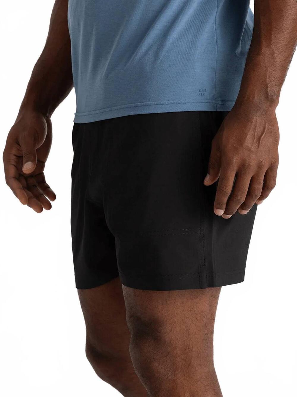 NEW FREE FLY lined active breeze short - 5.5" in black